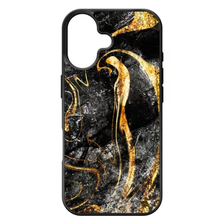 Luxury Golden Black marvanyos marvany mintas iPhone 17 tok
