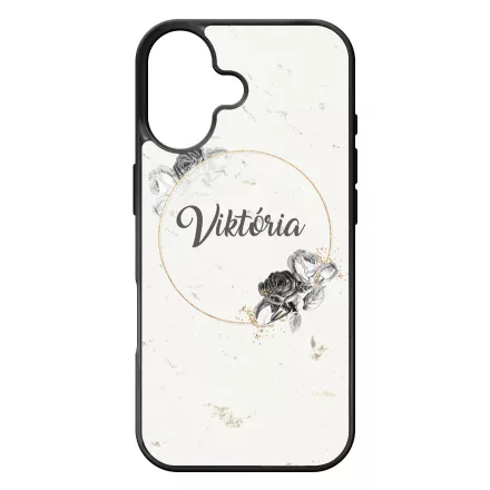 marble marvany mintas Rozsa viragos iPhone 17 tok