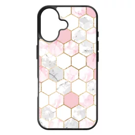 Geometric Rose Gold marvanyos marvany mintas iPhone 17 tok