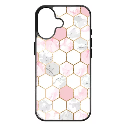 Geometric Rose Gold marvanyos marvany mintas iPhone 17 tok
