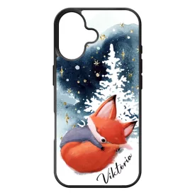 Tündéri róka - Téli mintás iPhone 17 tok