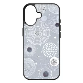 Gyönyörűséges Ezüstös téli mintás iPhone 17 tok