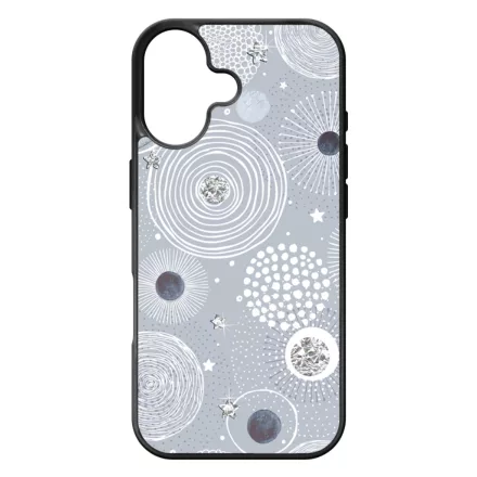 Gyönyörűséges Ezüstös téli mintás iPhone 17 tok