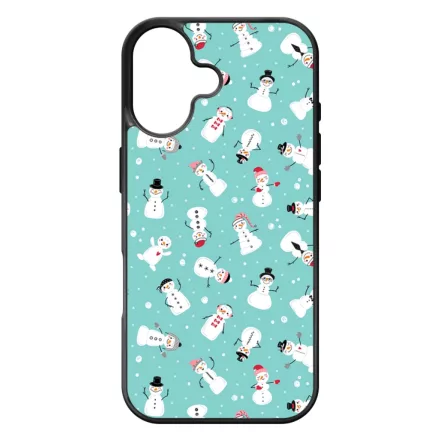 Cuki hóember mintás - Téli mintás iPhone 17 tok