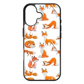 Rajzolt Róka mintás iPhone 17 tok