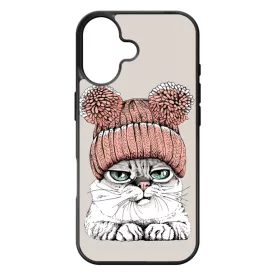Cuki sapkás cica iPhone 17 tok
