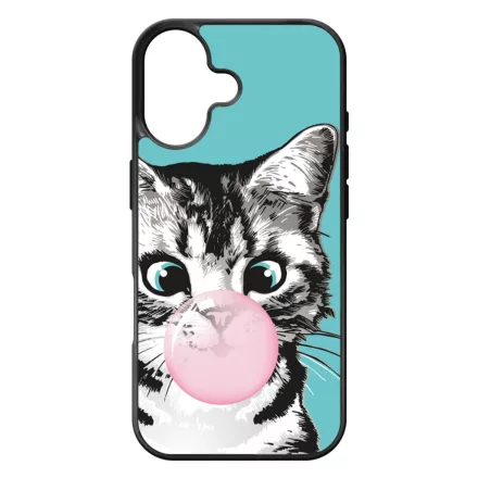 Bubble Cat - cica mintás iPhone 17 tok
