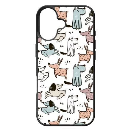 Tündéri rajzolt kutya mintás iPhone 17 tok