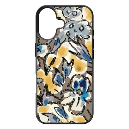 Művészi kék virágzás iPhone 17 tok