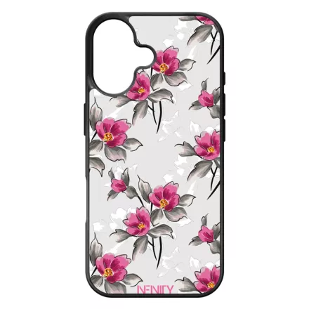 Szépséges pink virágok iPhone 17 tok