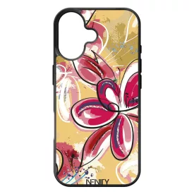 Absztrakt pink virágos Art iPhone 17 tok