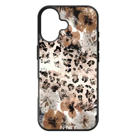 Leopárdos virágok iPhone 17 tok