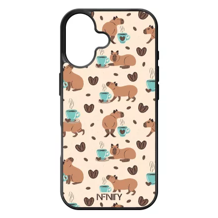 Kávés Capybara iPhone 17 tok
