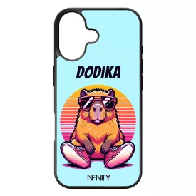 Névvel kérhető - Retro capybara iPhone 17 tok