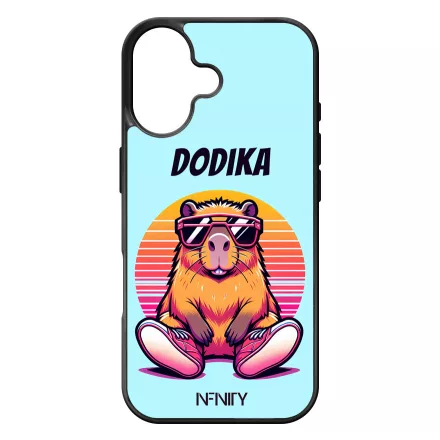 Névvel kérhető - Retro capybara iPhone 17 tok