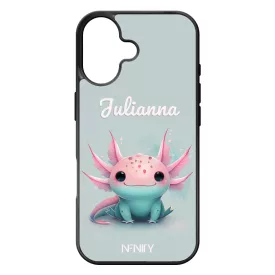 Névvel kérhető - Cuki pasztell Axolotl iPhone 17 tok