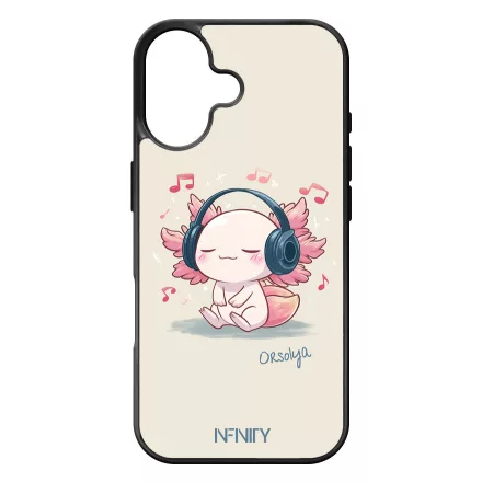 Névvel kérhető - Music Axolotl iPhone 17 tok