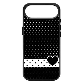 szerelem love szivecskés fekete fehér pöttyös iPhone 17 Air tok