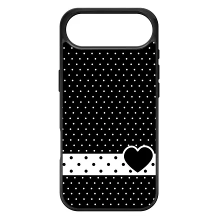szerelem love szivecskés fekete fehér pöttyös iPhone 17 Air tok