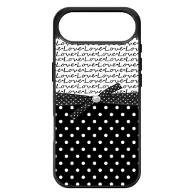 szerelem love fekete fehér pöttyös iPhone 17 Air tok