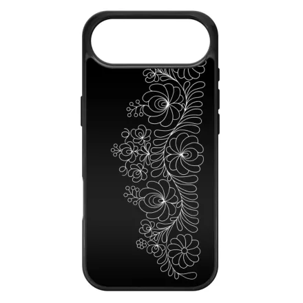 Elegant Matyó - Black magyar mintás hungarian folk iPhone 17 Air tok