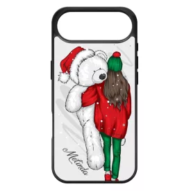 Kérd a neveddel - Lány & Maci - csajos karácsony iPhone 17 Air tok