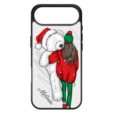 Kérd a neveddel - Lány & Maci - csajos karácsony iPhone 17 Air MagSafe tok