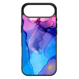 Blue Pink Gradient Ink kek rozsaszin marvanyos iPhone 17 Air tok