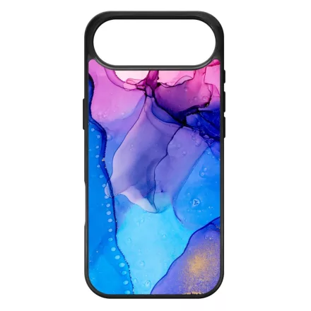 Blue Pink Gradient Ink kek rozsaszin marvanyos iPhone 17 Air MagSafe tok