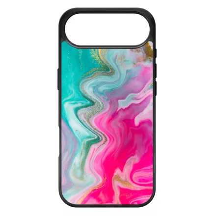 Pink gold Mixed Inks arany mintas marvanyos iPhone 17 Air MagSafe tok