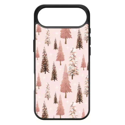Rózsaszín karácsonyi fenyőfa mintás iPhone 17 Air MagSafe tok