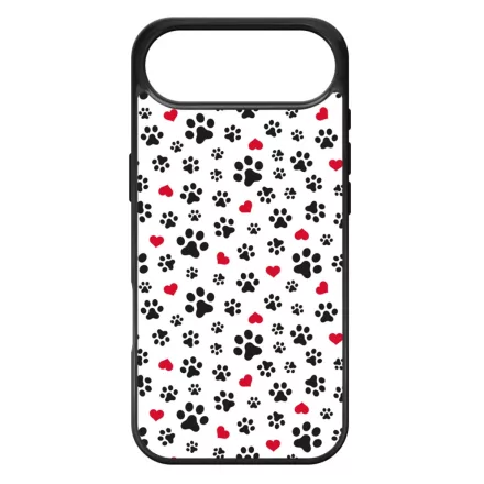 Szívecskés kutya mancs mintás iPhone 17 Air tok