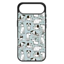 Türkiz aranyos rajzolt kutya mintás iPhone 17 Air tok