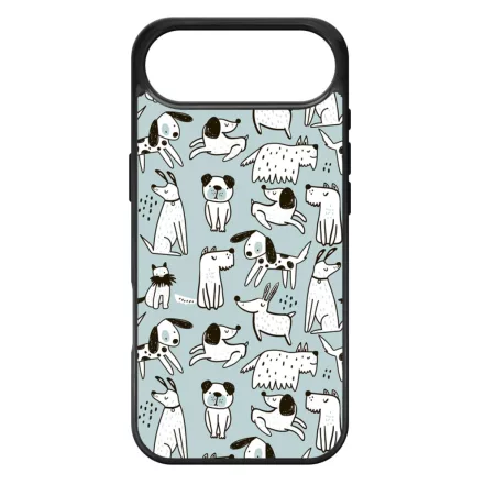 Türkiz aranyos rajzolt kutya mintás iPhone 17 Air tok