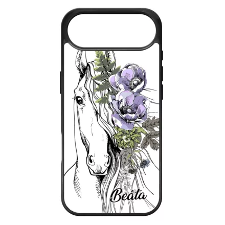 Rajzolt virágos lovas iPhone 17 Air tok
