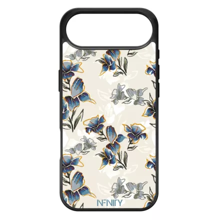 Kék és arany tavaszi virágzás Art iPhone 17 Air MagSafe tok