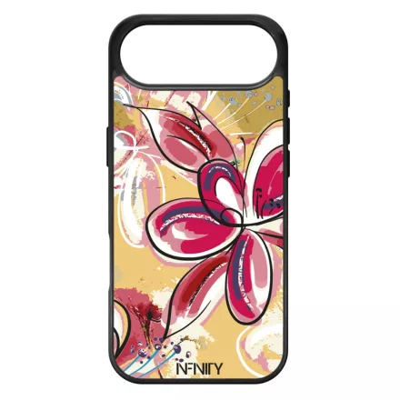 Absztrakt pink virágos Art iPhone 17 Air MagSafe tok