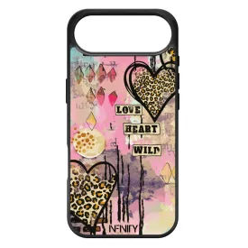 Street Art szív leopárd mintás iPhone 17 Air tok
