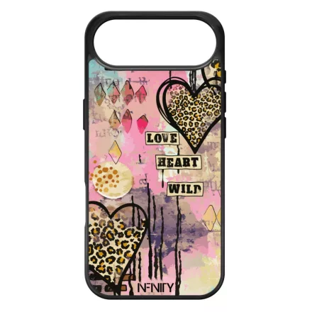 Street Art szív leopárd mintás iPhone 17 Air MagSafe tok