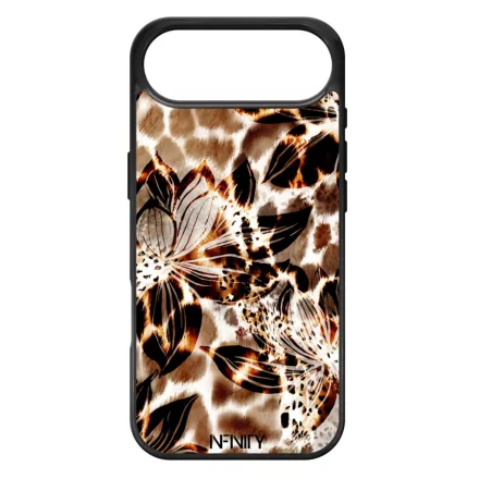 Különleges aranyló virágos zsiráf iPhone 17 Air MagSafe tok