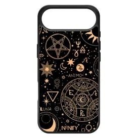 Aranyló ezoterikus szimbólumok iPhone 17 Air tok