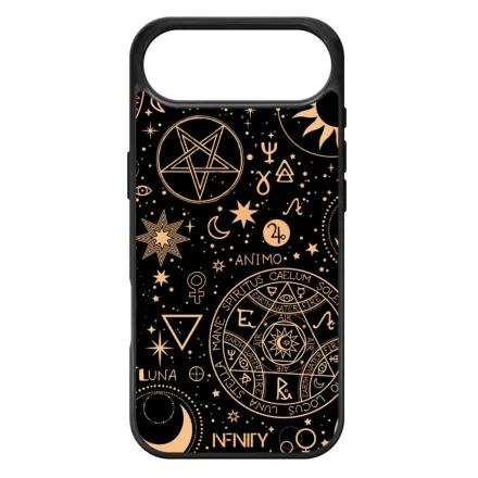 Aranyló ezoterikus szimbólumok iPhone 17 Air tok