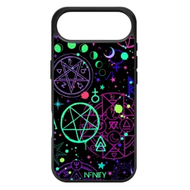 Neon ezoterikus szimbólumok iPhone 17 Air tok