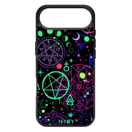 Neon ezoterikus szimbólumok iPhone 17 Air MagSafe tok