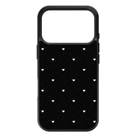 Elegáns szívecskés - BLACK - szives csajos  iPhone 17 Pro 18 Pro tok