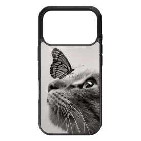 Cica és Pillangó - macskás iPhone 17 Pro 18 Pro tok