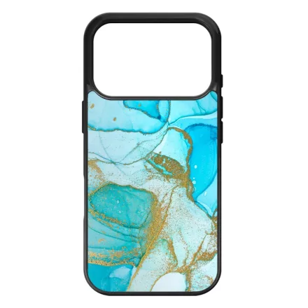 Ocean Blue Gold marvanyos marvany mintas iPhone 17 Pro MagSafe tok