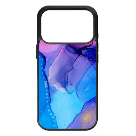 Blue Pink Gradient Ink kek rozsaszin marvanyos iPhone 17 Pro MagSafe tok