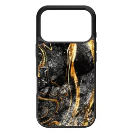 Luxury Golden Black marvanyos marvany mintas iPhone 17 Pro tok