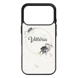 marble marvany mintas Rozsa viragos iPhone 17 Pro tok